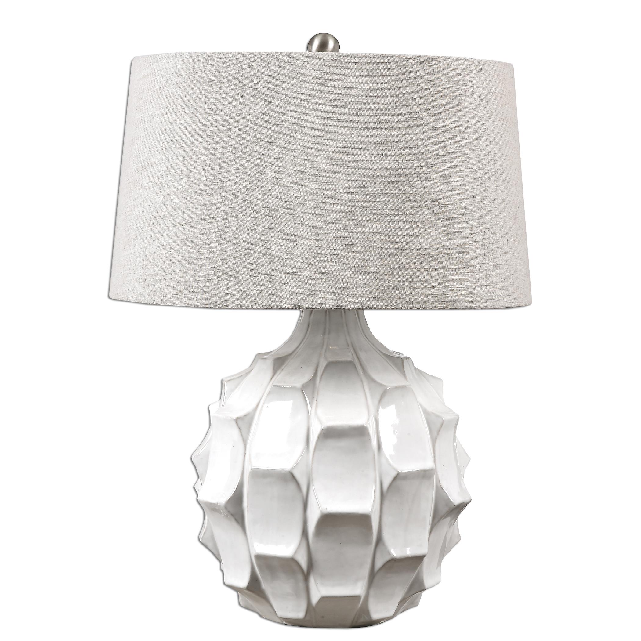 Uttermost Table Lamps Guerina Scalloped White Lamp Jacksonville